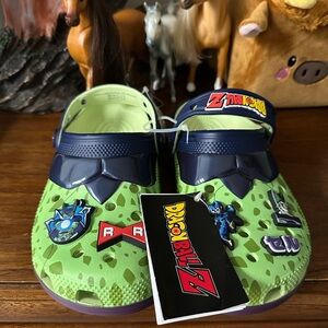 CROCS Kids Green and Navy Dragon Ball Z Clog Sandals